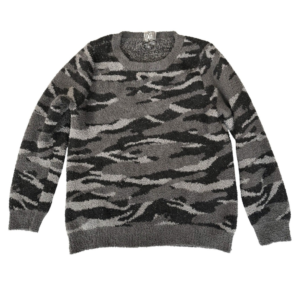Barefoot Dreams CozyChic Camo Lounge Sweater Size L Gorpcore NWT